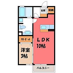 宇都宮芳賀ライトレール線 駅東公園前駅 徒歩10分 2階/-