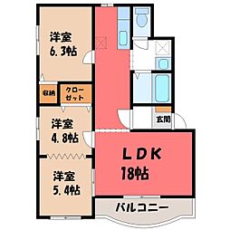 JR東北本線 宇都宮駅 バス15分 滝団地前下車 徒歩3分 2階/-