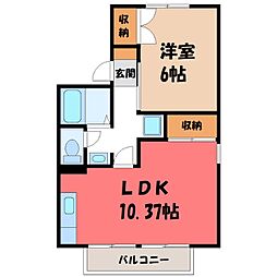 セジュール 1LDKの間取図画像