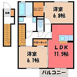 JR東北本線 岡本駅 徒歩21分 2階/-