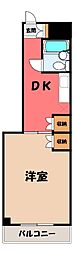 NAC宇都宮コーポ 1DKの間取図画像