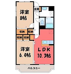 Y&Mアミューズ 2LDKの間取図画像