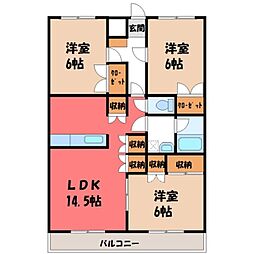 グランフォルム2 3LDKの間取図画像