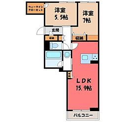 東武宇都宮線 東武宇都宮駅 徒歩23分 1階/-