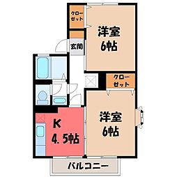 JR東北本線 宇都宮駅 バス14分 富士見小学校北口下車 徒歩6分 2階/-