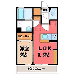 JR東北新幹線 小山駅 徒歩8分 1階/-