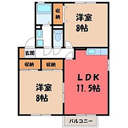 JR東北本線 小山駅 バス10分 バスたいらや前下車 徒歩7分 1階/-