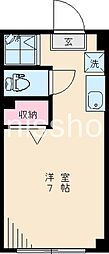 メゾンドコパー ワンルームの間取図画像