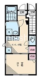 サブリナ高円寺 1Kの間取図画像