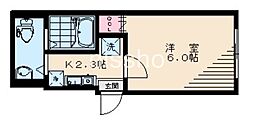 トリアス・アクシス府中本町 1Kの間取図画像