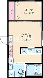 ピット荻窪 1LDKの間取図画像