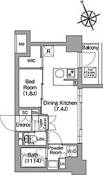 コンフォリア東葛西 6階1DKの間取り