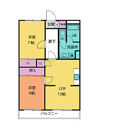間取図画像 2LDK