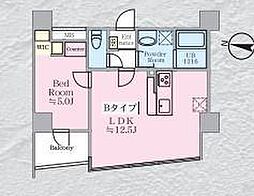 Residence新川橋 1LDKの間取図画像