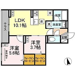 セレスティア東葛西 VI 2LDKの間取図画像