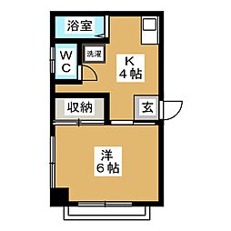 ビビッドハイツ 1Kの間取図画像