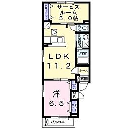 カーサデラリベラ 1SLDKの間取図画像
