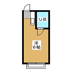 ロゼ6 ワンルームの間取図画像