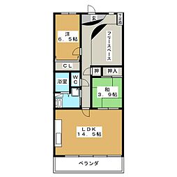 PARKTERRACEIRIS 2SLDKの間取図画像