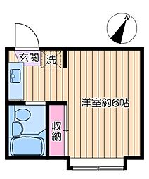 プチメゾン葛西B ワンルームの間取図画像