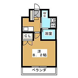WESTVINE1 1Kの間取図画像