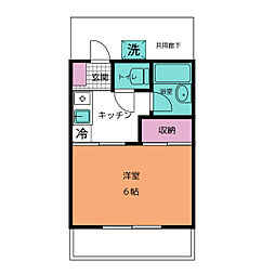 第1ドルチェ西葛西 1Kの間取図画像