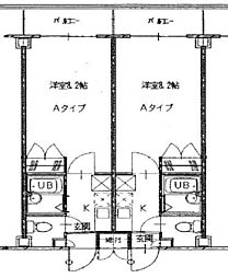 5・マルゴ 1Kの間取図画像