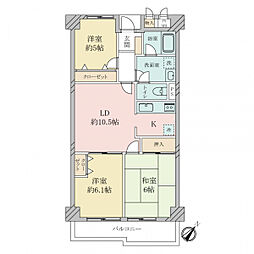 ストークマンション出来島 3LDKの間取図画像