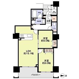 福島ガーデンズタワー 2SLDKの間取図画像