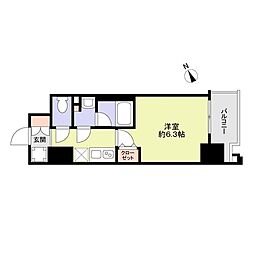 ファーストフィオーレ神戸湊町 1Kの間取図画像