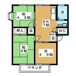 グリーンハイツ 3DKの間取図画像