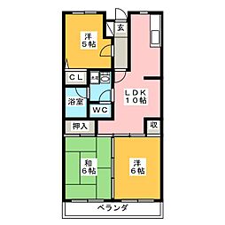 第3大越ビル 1階3LDKの間取り