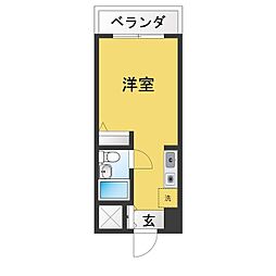ロザール東千葉 ワンルームの間取図画像