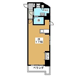 サイドワン ワンルームの間取図画像