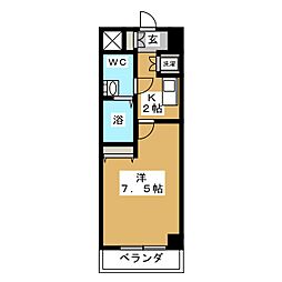 SEC千葉中央 1Kの間取図画像