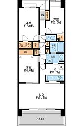 リーベスト西千葉 3LDKの間取図画像