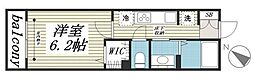 アリュール 1Kの間取図画像