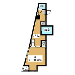 ネオビル 1Kの間取図画像