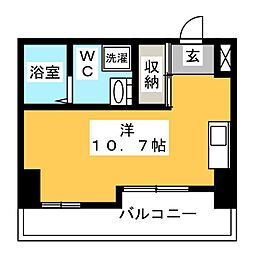リエス千葉新宿 ワンルームの間取図画像
