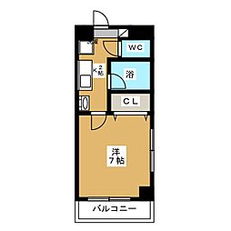ヴァンベール稲毛 1Kの間取図画像