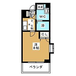 SEC千葉中央 1Kの間取図画像