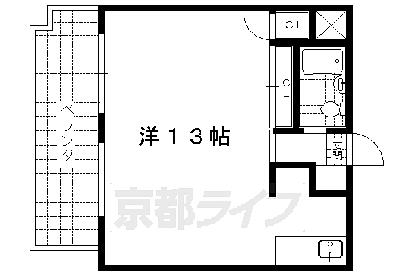 メゾン・ドゥ・ペッシュ 222｜京都府京都市右京区梅ヶ畑向ノ地町(賃貸マンション1K・2階・31.44㎡)の写真 その2