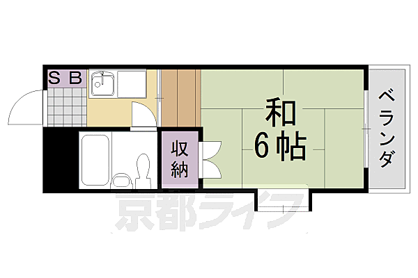 ハイツ藤 301｜京都府京都市西京区上桂前田町(賃貸マンション1K・3階・18.97㎡)の写真 その2