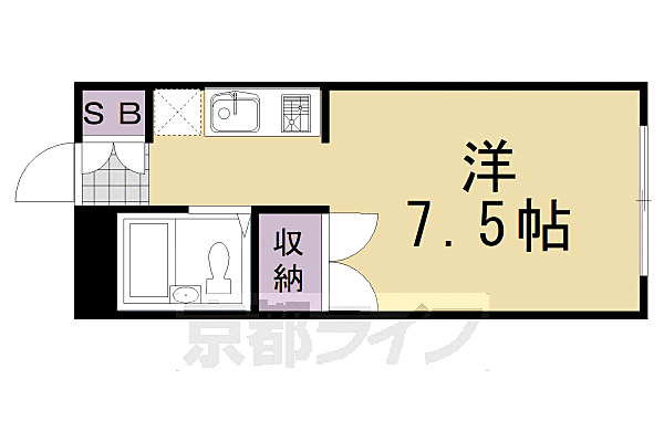 フレグランス菊水 205｜京都府京都市西京区桂徳大寺北町(賃貸マンション1K・2階・19.95㎡)の写真 その2