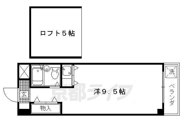 カサ・ロマ 503｜京都府京都市北区北野西白梅町(賃貸マンション1R・5階・29.70㎡)の写真 その2