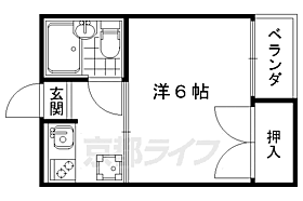 パークハイツゆあさ 303 ｜ 京都府京都市右京区花園巽南町（賃貸アパート1K・3階・18.35㎡） その2