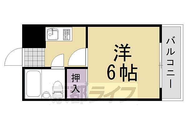 メゾンブランシュ 606｜京都府京都市西京区山田大吉見町(賃貸マンション1K・6階・16.20㎡)の写真 その2