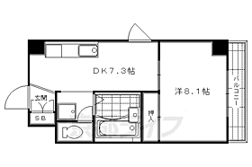 ウエスト 803 ｜ 京都府京都市右京区太秦木ノ下町（賃貸マンション1DK・8階・30.36㎡） その2