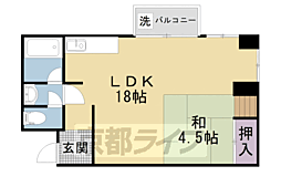 シーズン嵐山 2階1LDKの間取り