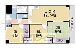 サン・バード桂 3LDKの間取図画像